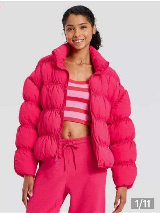JoyLab Jackets & Blazers - NWT!!  Pink Quilted Puffer Jacket. Size M.           MAKE OFFER!!